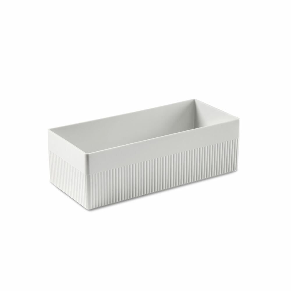 Authentics stacking box Kali L, storage box, ABS, white, 28.5 x 12 x 9 cm, 1300378