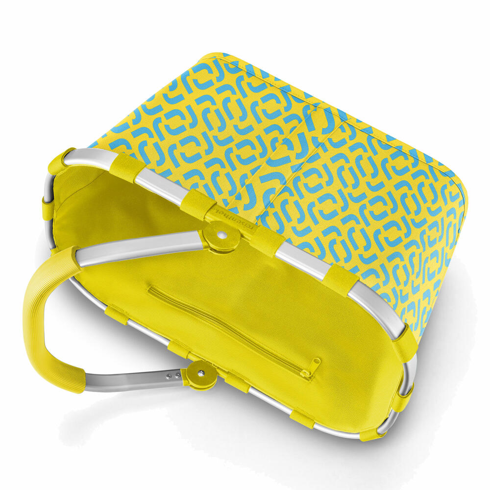 reisenthel carrybag, Einkaufskorb, Korb, Picknickkorb, Tragetasche, Polyestergewebe, Signature Lemon, 22 L, BK2030