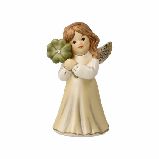 Goebel Angel Good Luck, Decorative Figure, Christmas, Stoneware, Champagne, 9 cm, 41654071