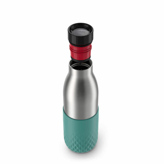 EMSA BLUDROP SLEEVE drinking bottle, water bottle, bottle, stainless steel, green, 0.5 L, N31106