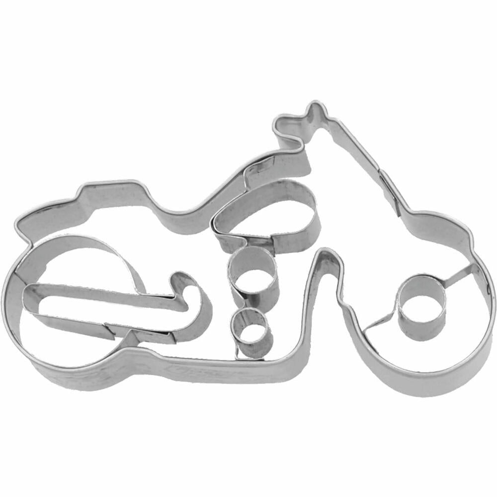 Birkmann cookie cutter motorcycle, cookie cutter, cookie shape, biscuit, cookies, stainless steel, 8 cm, 189782