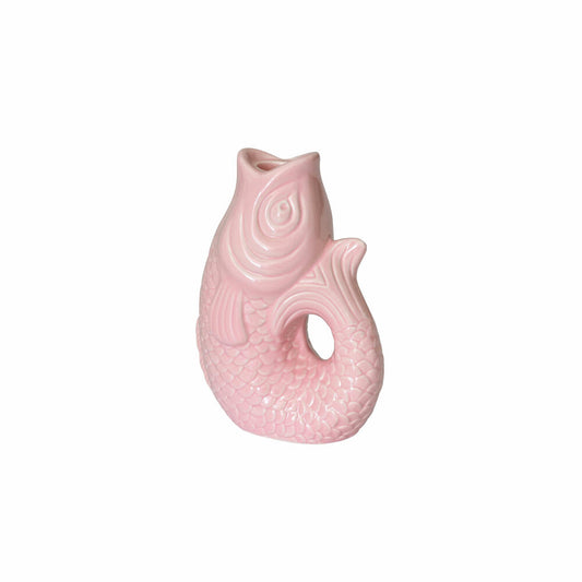 Gift Company Kerzenhalter Monsieur Carafon S, Kerzenständer in Fisch-Form, Steingut, Sea Pink, H 16.2 cm, 1055303012