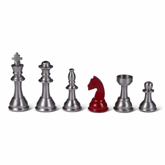 Authentic Models Chess Chess Set Metal, Chess Game, Board Game, Brass, GR033