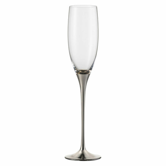 Eisch Sektglas 2er Set Platin Champagner Exklusiv, Sektkelch, Sektflöte, Kristallglas, Platin, 180 ml, 47750095