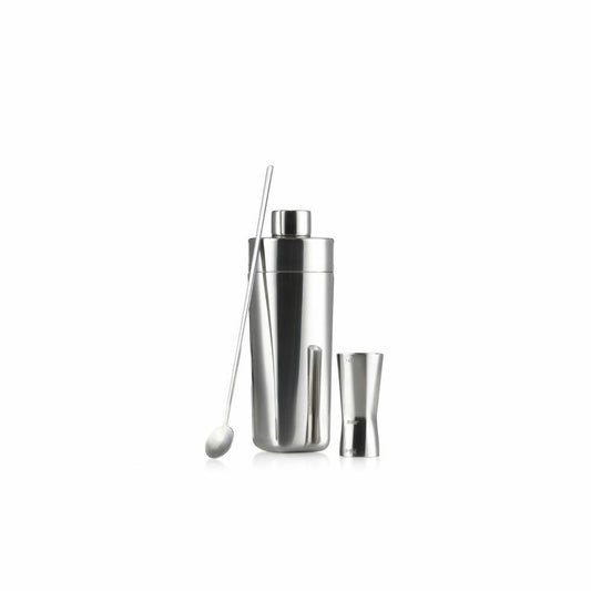 Zone Denmark Bar Set Rocks 3-piece, Shaker, Measuring Cup, Spoon, Stainless Steel, Silver, 34131