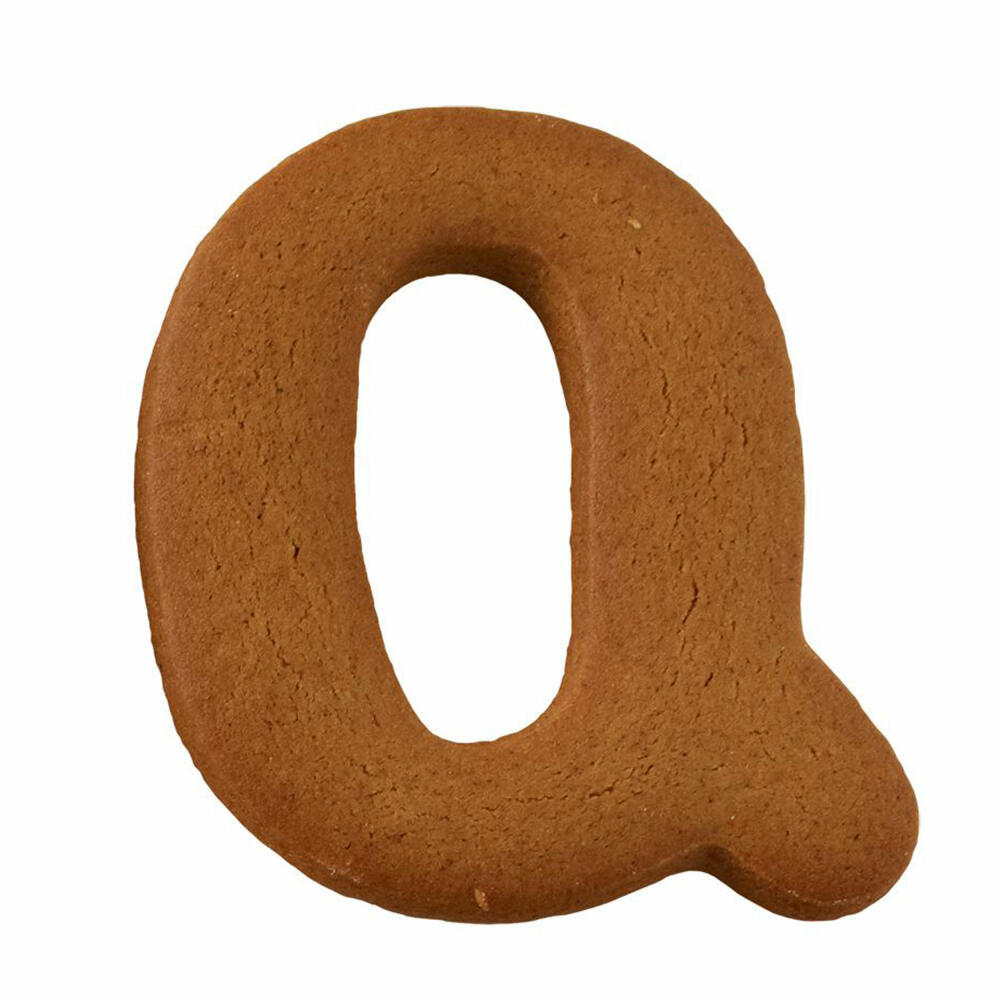 Birkmann cookie cutter letter Q, cookie cutter, cookie mold, biscuit, cookies, stainless steel, 6 cm, 196452