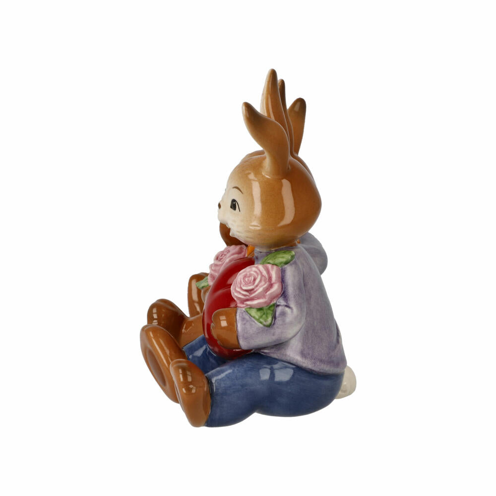 Goebel Figurine Rabbit - My Valentine's Treasure, Stoneware, Colorful, 12 cm, 66845841