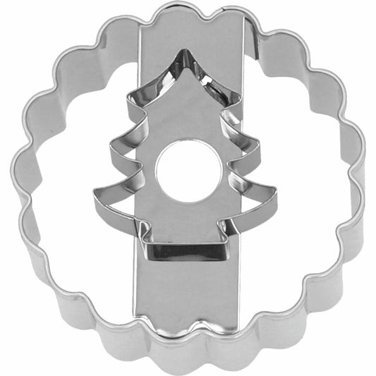 Birkmann cookie cutter LinzerTanne, cookie cutter, cookie shape, biscuit, cookies, stainless steel, 5 cm, 199903