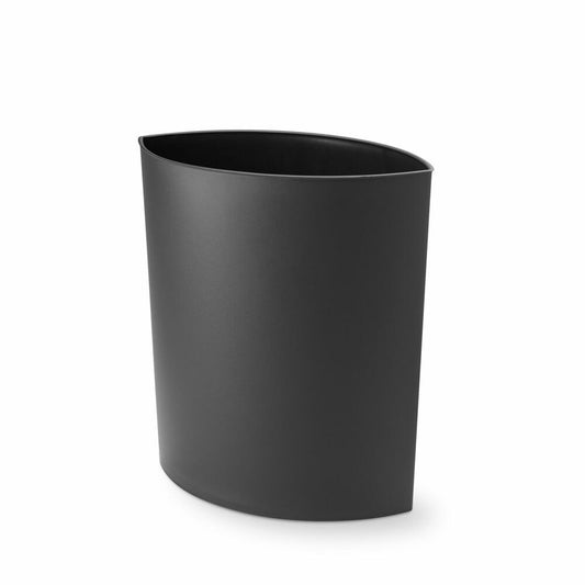 Authentics Maxi Lip Wastepaper Basket, Trash can, Dustbin, Polypropylene, Matt Black, 1090799