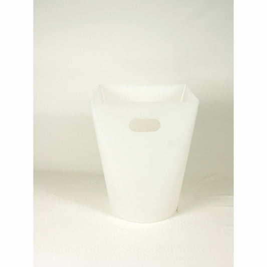 Authentics Wastepaper Basket Square Midi, Waste Bin, Garbage Can, PP, White-Translucent, 12 L, 1093828