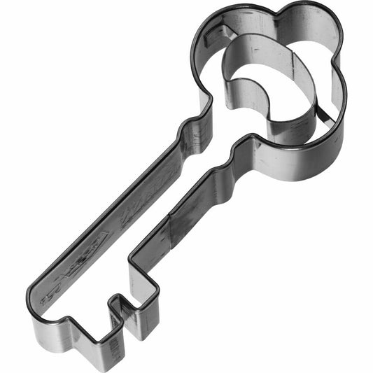 Birkmann cookie cutter key, with internal embossing, cookie cutter, cookie shape, biscuit, biscuits, stainless steel, 8 cm, 198234