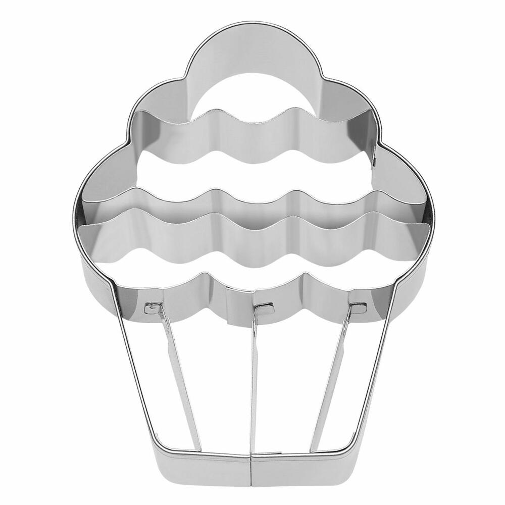 Birkmann AES cookie cutter cupcake jelly, cookie cutter, cookie shape, biscuit, cookies, stainless steel, 9 cm, 190757