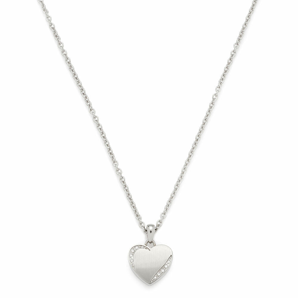 Leonardo Jewels Grazia Halskette, Hals Kette, Schmuckstück, Edelstahl, Kristallsteine, Klar, 40 cm, 016908