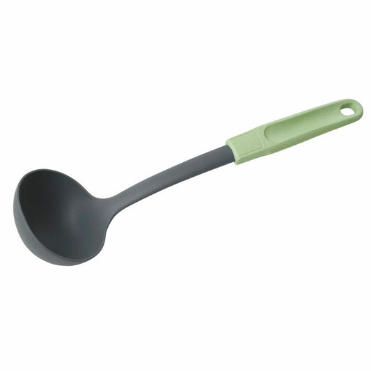 Fackelmann ladle Ecolution, cooking spoon, kitchen utensil, material mix, mint green, 31 cm, 33062