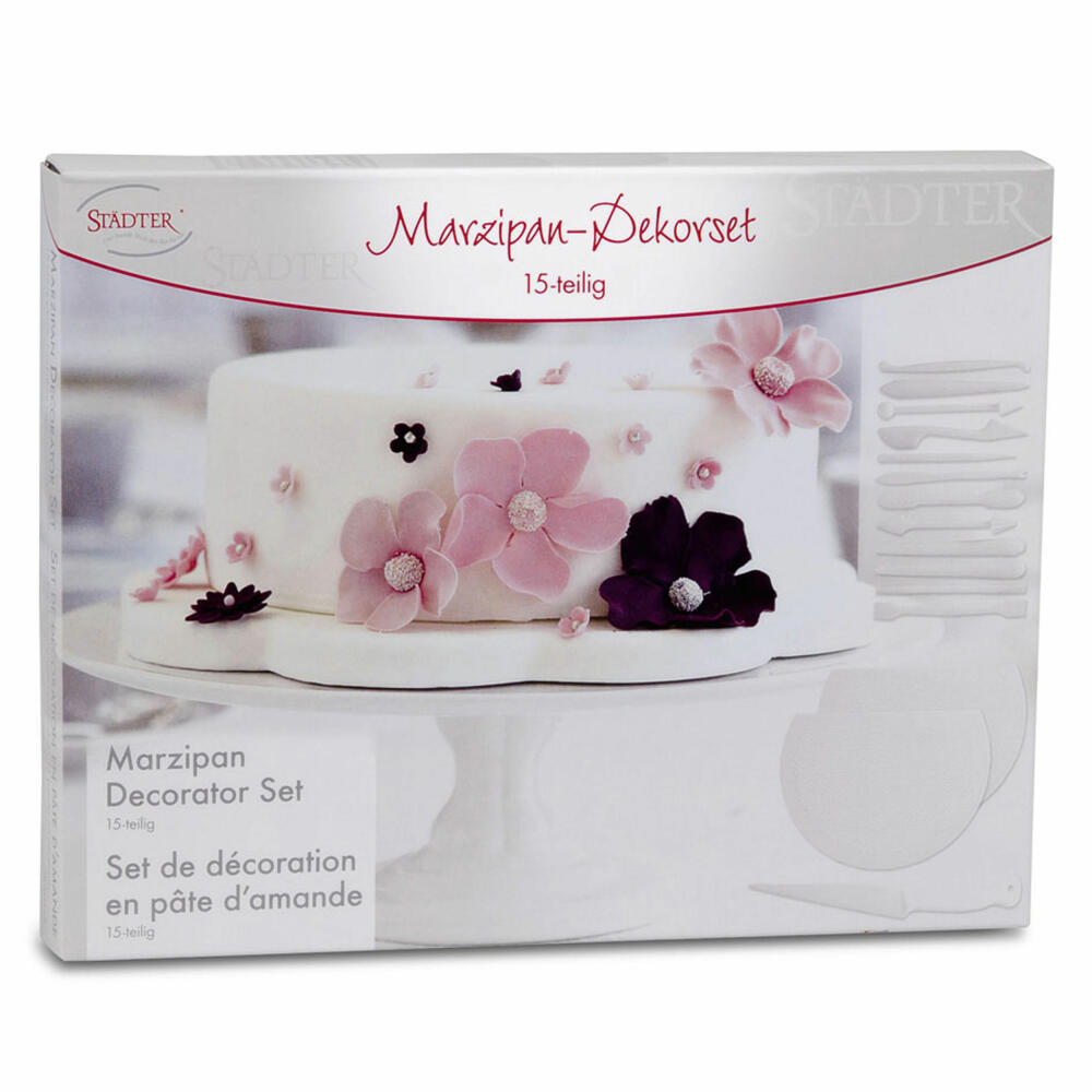 Städter Profi-Modellierwerkzeug Marzipandekor Set, 15-tlg., Modellieren, Marzipan, Backhelfer, 171350