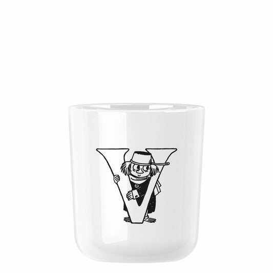 Rig-Tig Tasse Moomin ABC - V, Becher mit Buchstabe, Kunststoff, Weiß, 200 ml, Z00706-V