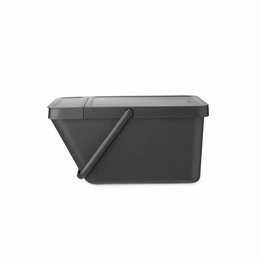 Brabantia Abfallbehälter Sort & Go, Abfalleimer, Mülleimer, Kunststoff, Grey, 20 L, 277726