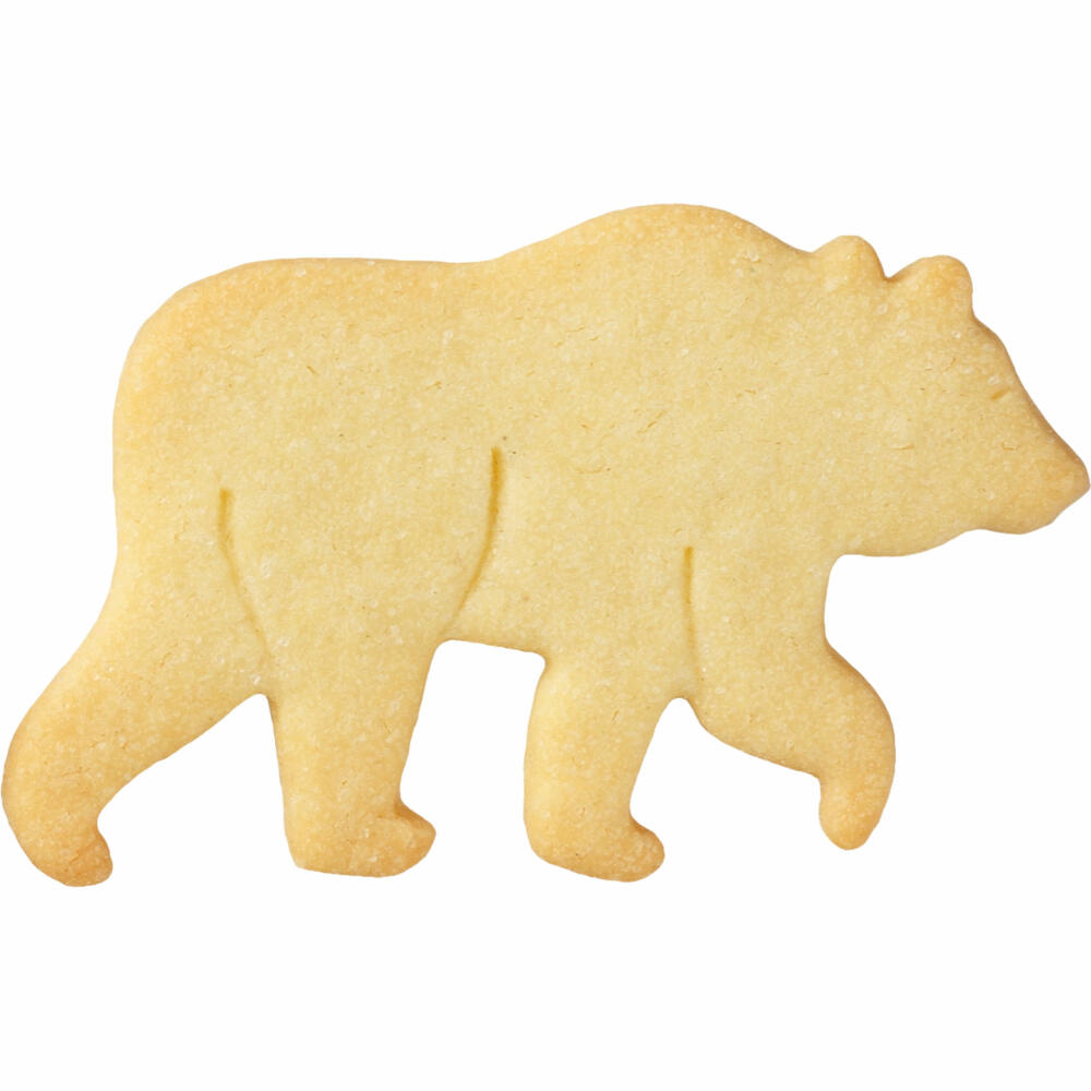 Birkmann bear cookie cutter, with internal embossing, cookie cutter, cookie shape, biscuit, biscuits, stainless steel, 8.5 cm, 198081