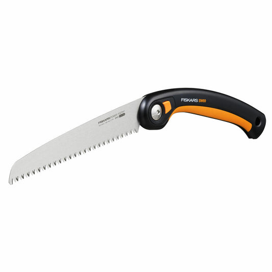 Fiskars folding saw Plus SW69, hand saw, steel, plastic, black, orange, 1067553