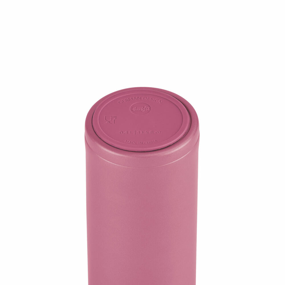 EMSA Travel Mug Light insulated mug, iso mug, iso mug, thermo mug, stainless steel, pink, 0.4 L, N21511