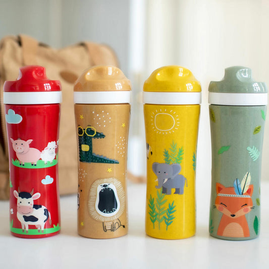 Koziol Trinkflasche Oase Africa, Wasserflasche, Biozirkulärer Kunststoff, Organic Yellow, 425 ml, 1457681