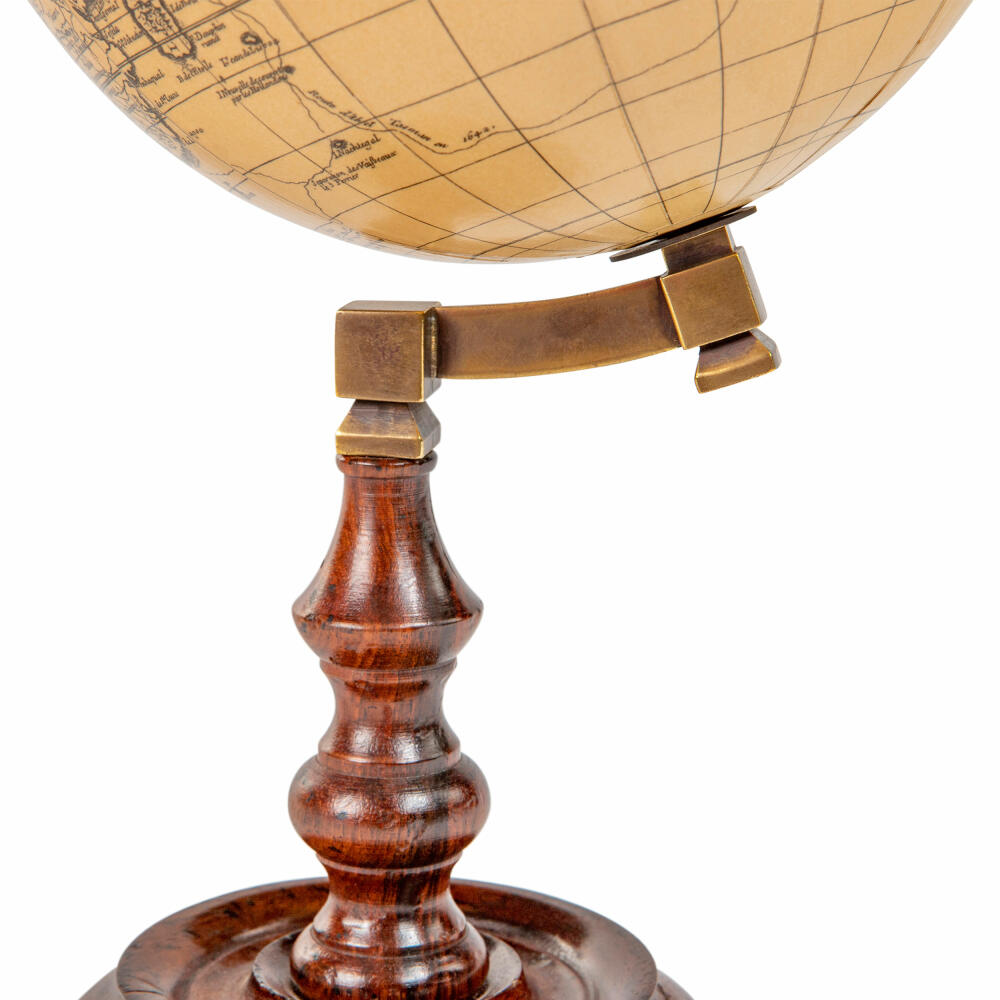 Authentic Models Globe Trianon, decorative globe, acacia wood, brass, plastic, paper, GL045