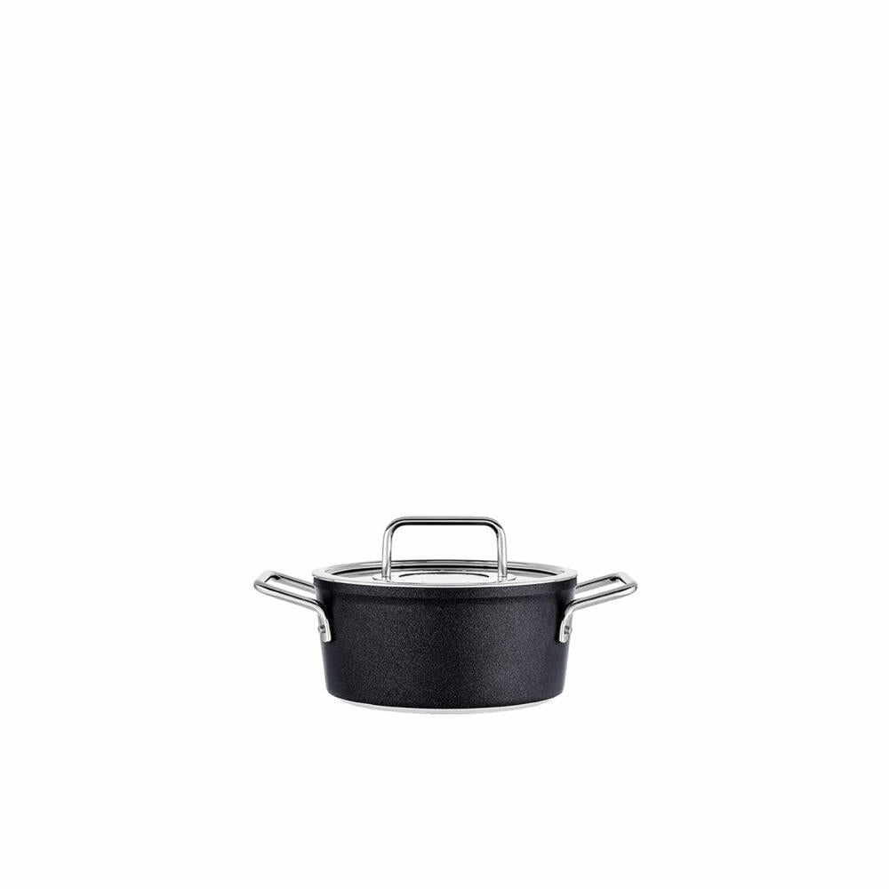 Fissler cooking pot Adamant with glass lid, aluminum, anthracite, 18 cm, 156-115-18-000