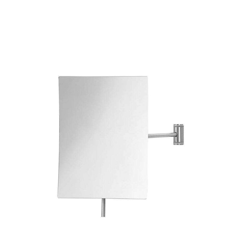 blomus VISTA cosmetic mirror with wall mount, matt nickel-plated steel, H 19 cm, W 14 cm, D 25.5 cm, 69037