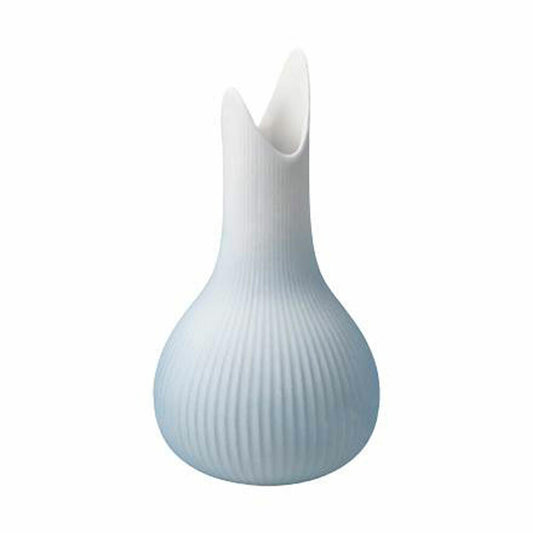 Goebel Vase Studio 8 - Raindrop Ice, flower vase, decorative vase, bisque porcelain, ice blue, H 15 cm, 26600061