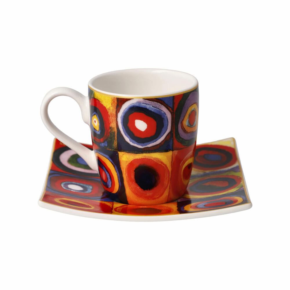 Goebel Espressotasse Wassily Kandinsky - Quadrate, Fine Bone China, Bunt, 0.1 L, 67062151