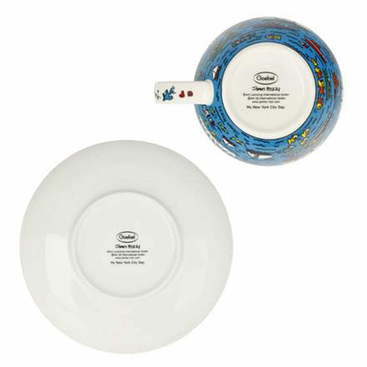 Goebel Tea for One James Rizzi - My New York City Day, tea cup, pot, New Bone China, 26103351