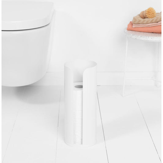 Brabantia Toilettenrollen-Spender ReNew, Stahl, Kunststoff, White, für 3 Rollen, 280528