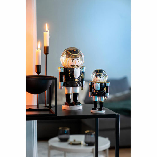 Donkey Products decorative figure The Shiny Nutcracker, Summer Globe, nutcracker, glitter ball, polyresin, black, 330510