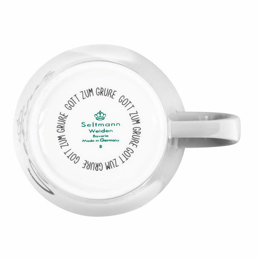 Seltmann Weiden Diva Becher Servus Bayernbecher, Kaffeebecher, Teetasse, Tasse, Porzellan, 400 ml, 001.771704