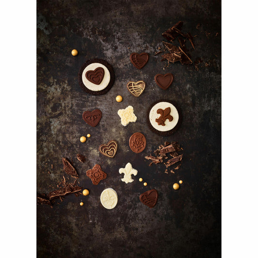 Birkmann Chocolaterie Ornamente, 2er Set, Pralinen Form, Schokoladenförmchen, Silikonform, Silikon, 252912