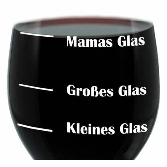 Leonardo Weinglas XL, Mamas und Papas Glas, Mutti, Mutter, 2er Set, Geschenk Stimmungsglas mit lustiger Gravur, Mood Wein Glas, 610ml