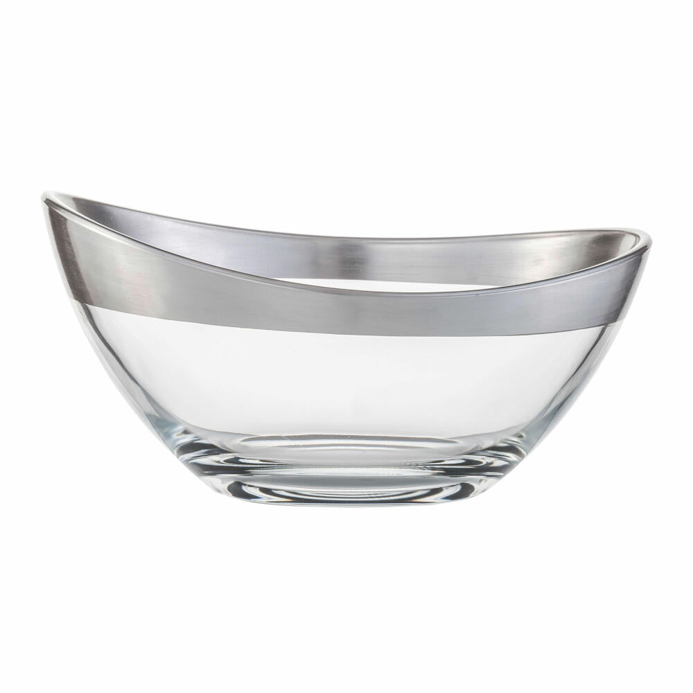 Eisch Schale Puro, Servierschale, Dekoschale, Kristallglas, Silber, 20 cm, 73753420