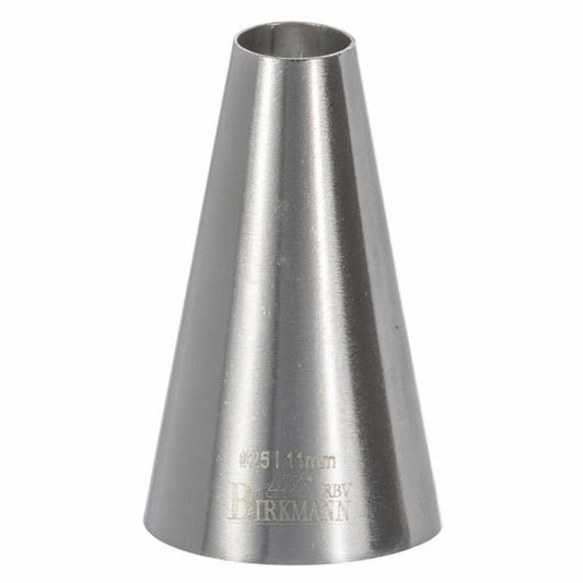 Birkmann perforated nozzle #25, piping nozzle, decorating nozzle, baking accessories, stainless steel, Ø 1.1 cm, 411319