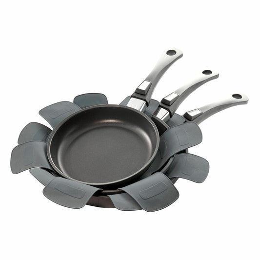 Berndes Vario Click Induction Sauté Pan Set with 2x Silicone Pan Protectors, Pan, Non-Stick Coating, Cast Aluminium, Black, Ø 24 cm