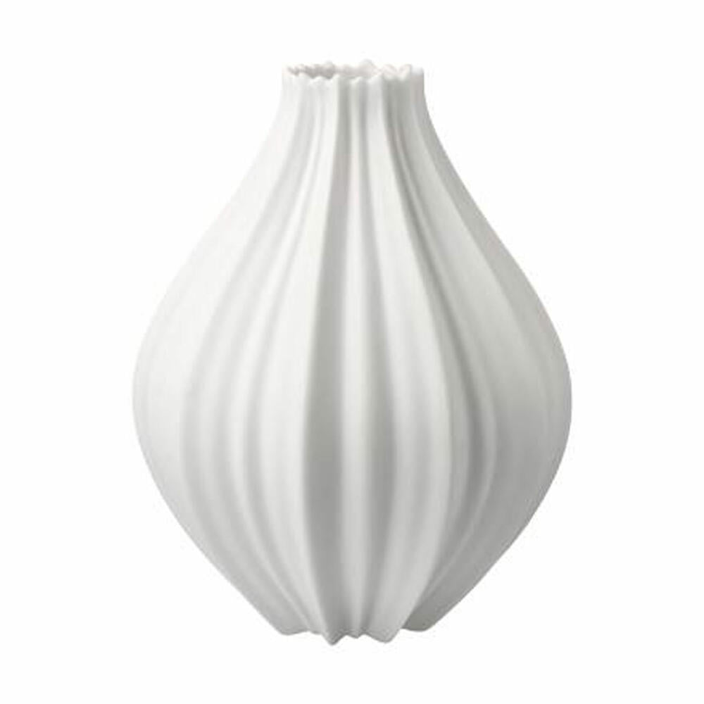 Goebel Vase Bahar, flower vase, decorative vase, bisque porcelain, bisque white, H 18 cm, 14005701