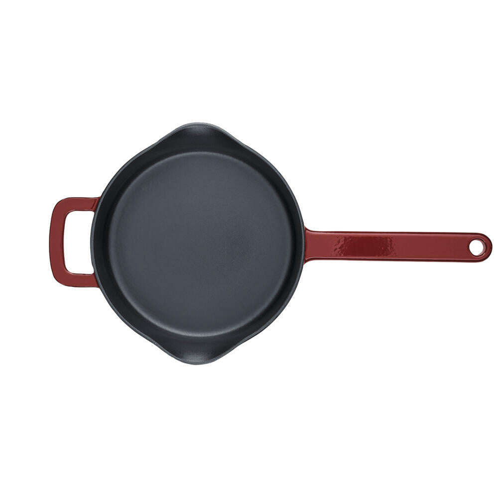 Fissler pan Moments Collection, frying pan, cast iron, burgundy, 24 cm, 064-310-24-100