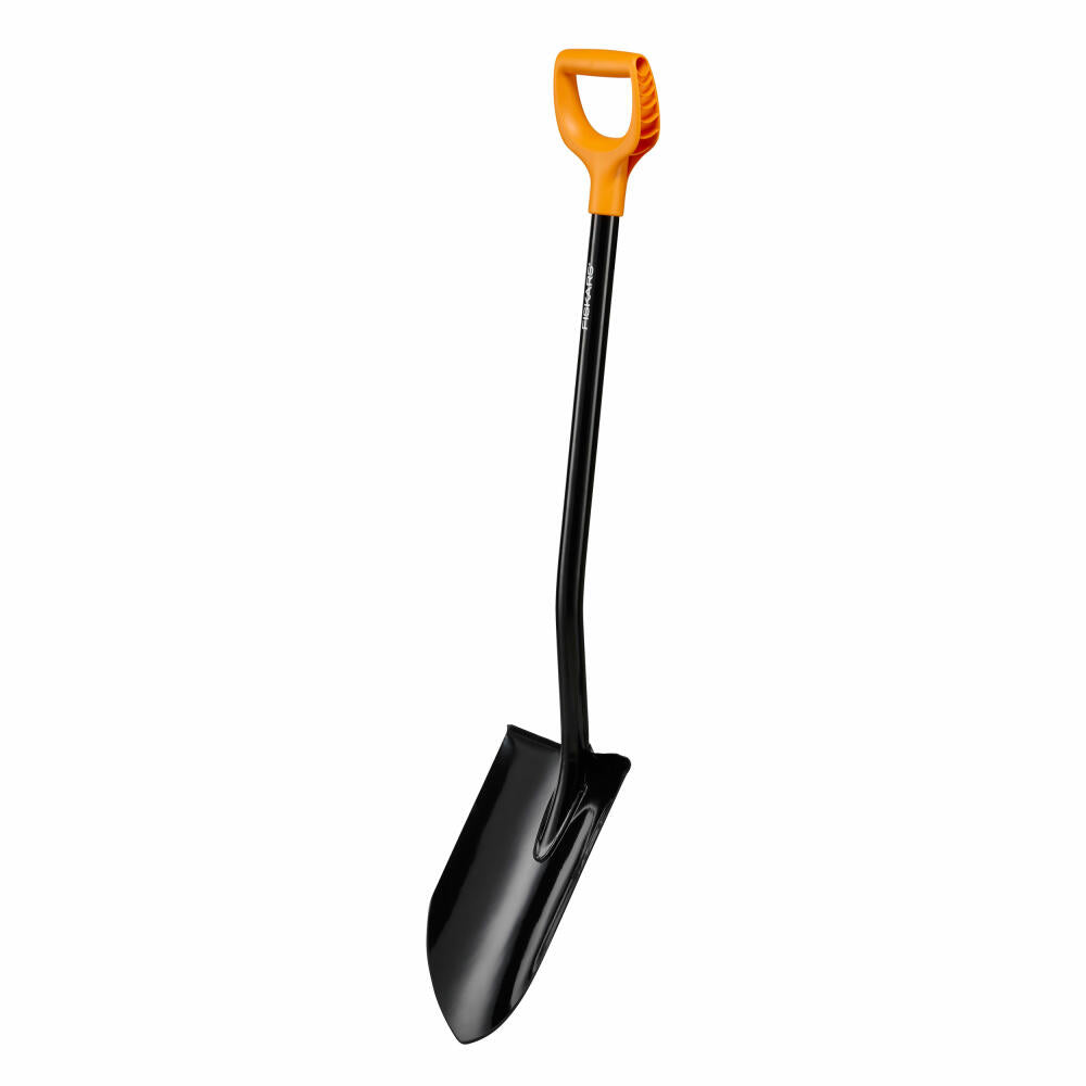 Fiskars Spade Solid Plus XL pointed, shovel, boron steel, steel, plastic, black, orange, 113 cm, 1067516