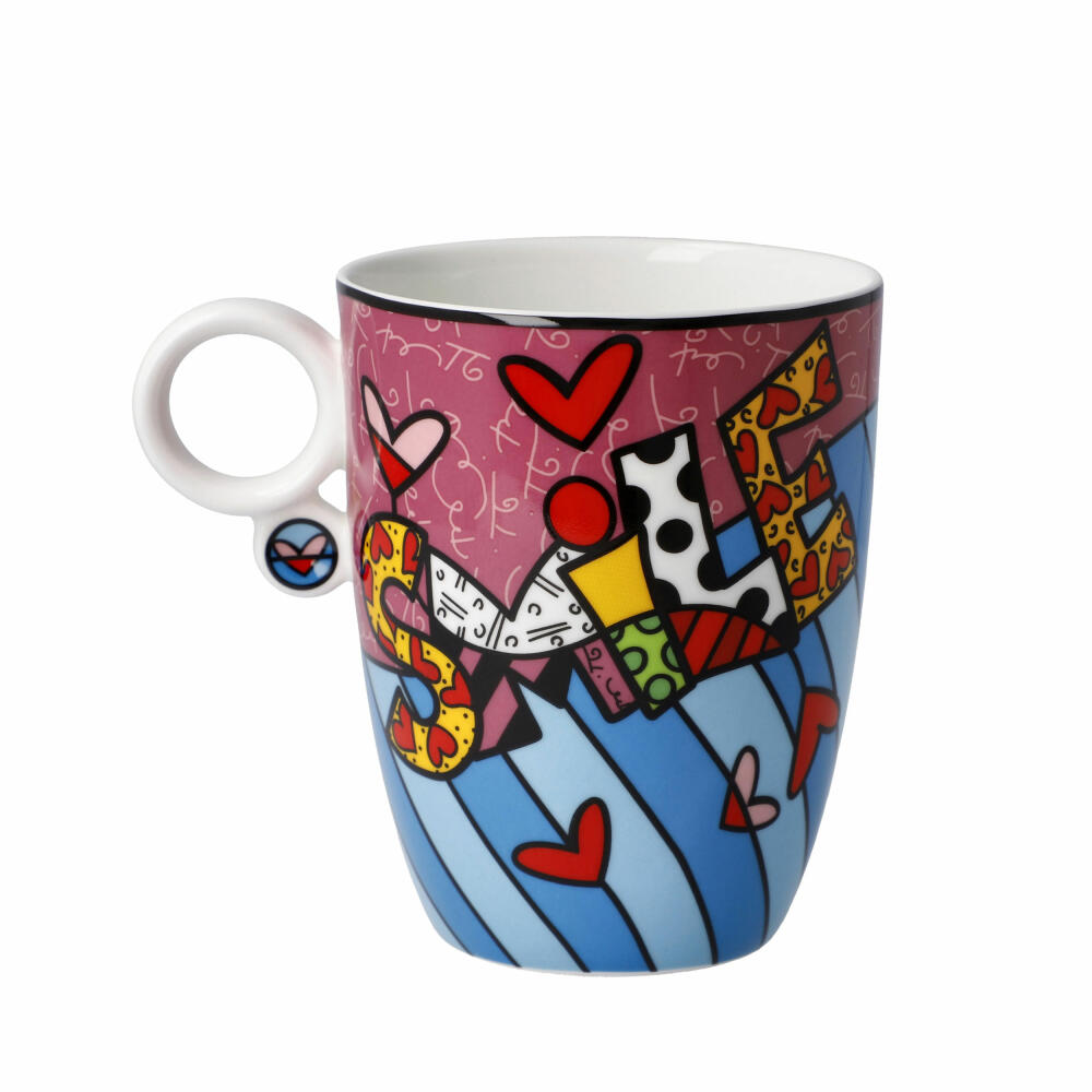 Goebel Artist Mug Romero Britto - Smile, Cup, Mug, Fine Bone China, Colorful, 400 ml, 66452811