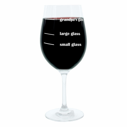Leonardo Weinglas XL, Grandpas Glass, Geschenk Stimmungsglas mit lustiger Gravur, Mood Wein Glas, 610ml