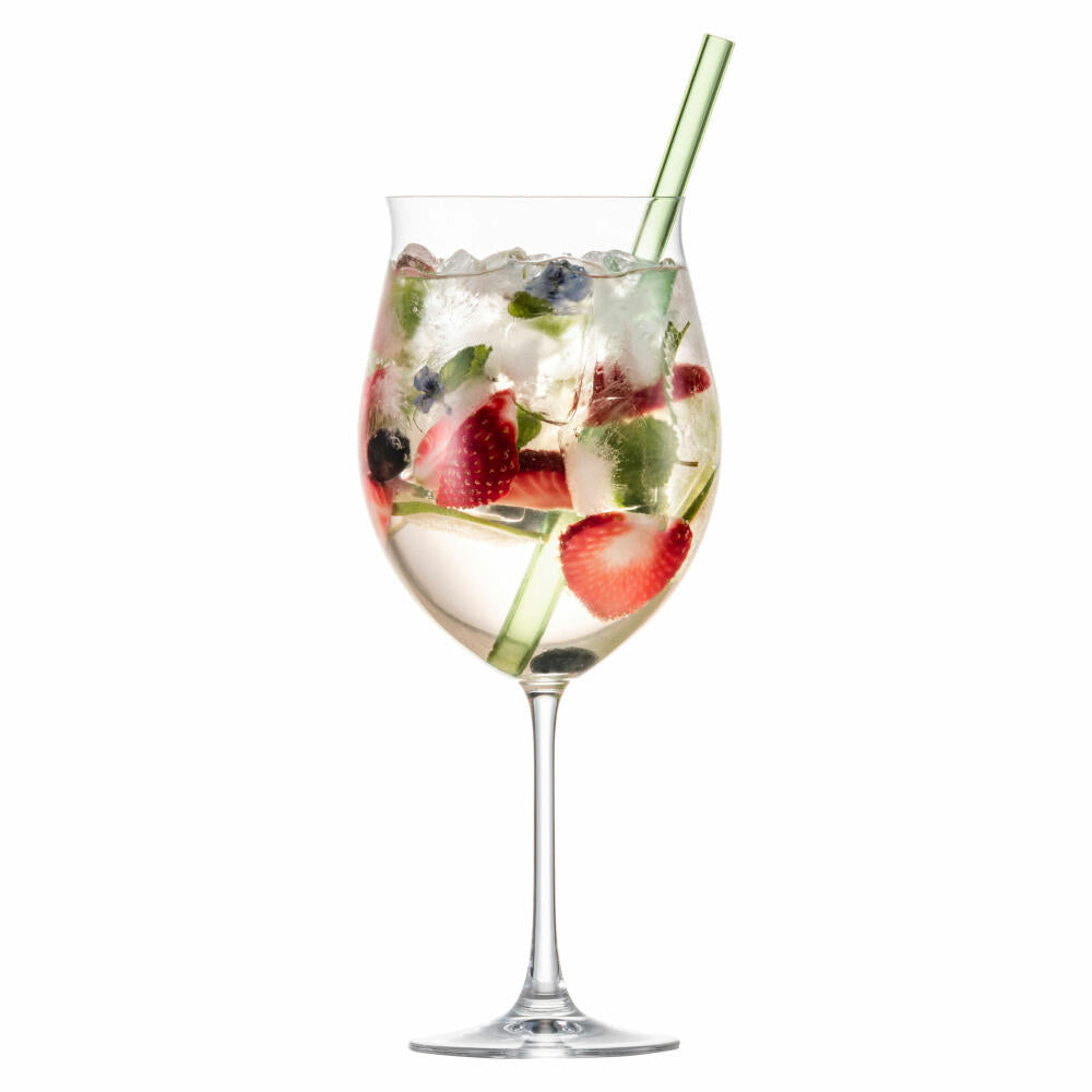 Eisch Fruity Cocktail Set Secco Flavoured 4-tlg., 2 Gläser und 2 Trinkhalme, Kristallglas, Grün, 25512951