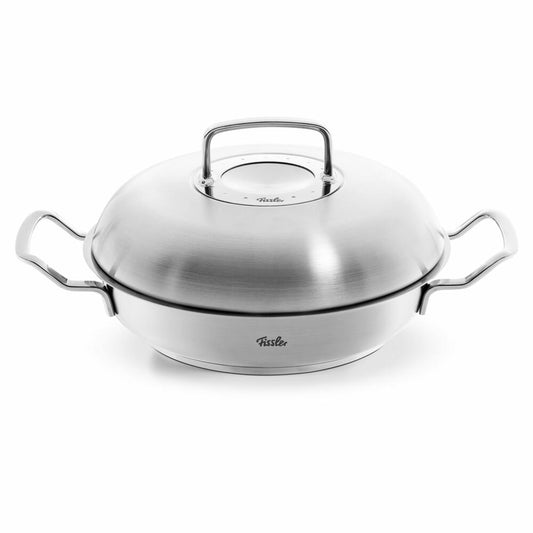 Fissler Original-Profi Collection serving pan Novogrill with high-capacity lid, stainless steel 18/10, 24 cm, 084-388-24-000