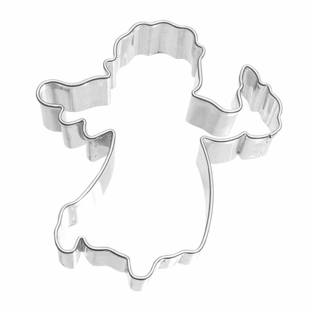 Birkmann cookie cutter angel with candle, cookie cutter, cookie mold, biscuit, cookies, stainless steel, 6.5 cm, 191341