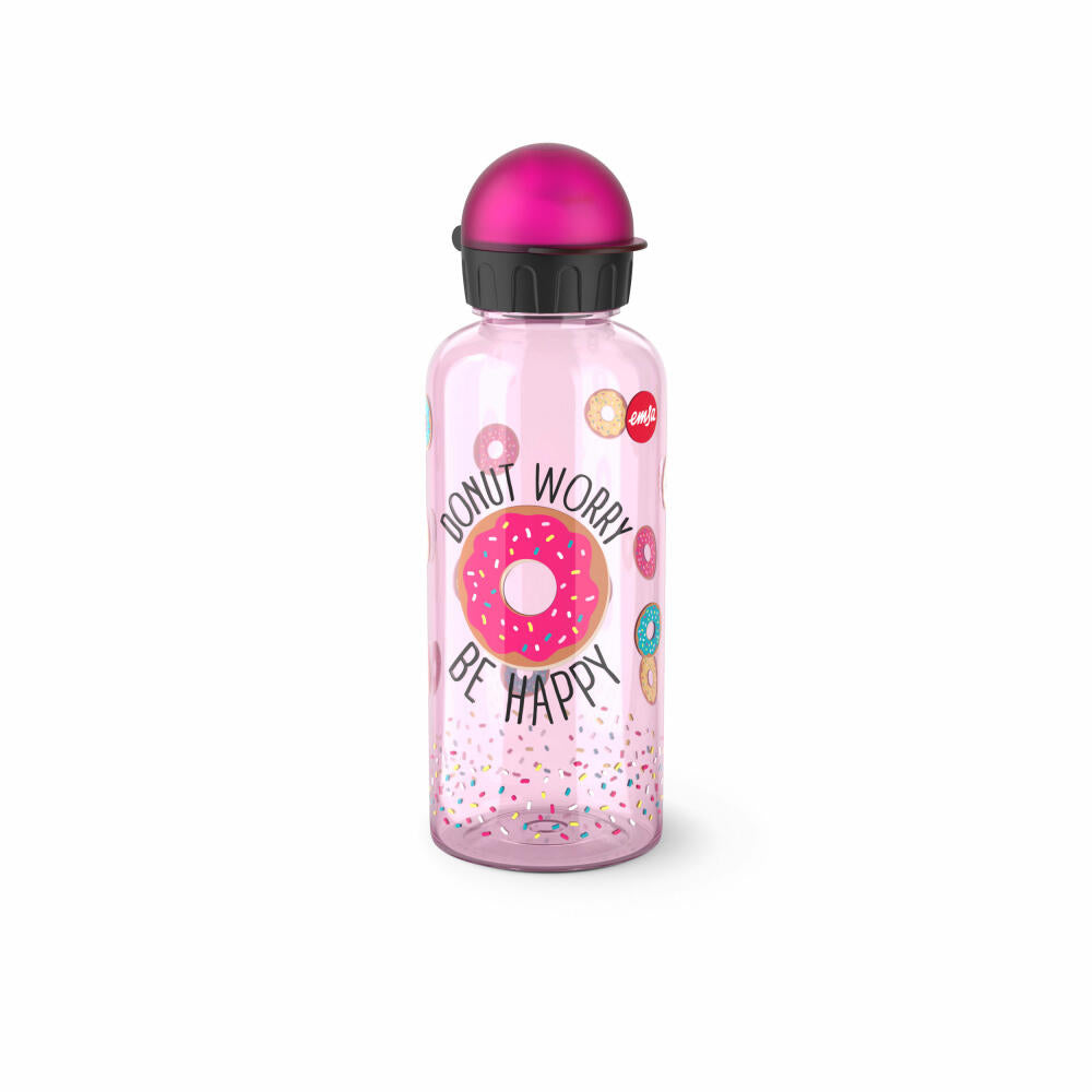 EMSA Teens Tritan Drinking Bottle Donut, Water Bottle, Bottle, Children, Plastic, 0.6 L, N30607