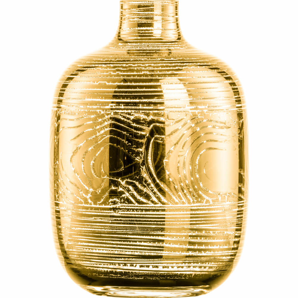 Eisch Vase Goldleaf, Blumenvase, Tischvase, Dekovase, Kristallglas, Gold, H 17 cm, 77548117