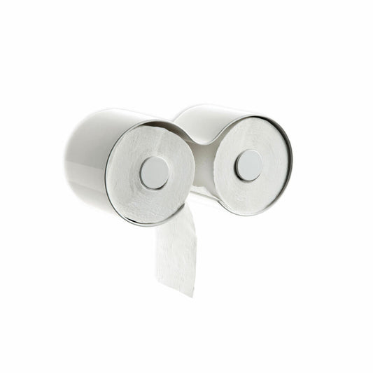 Authentics Kali toilet paper holder, toilet roll holder for 2 rolls, plastic, white, 1313478